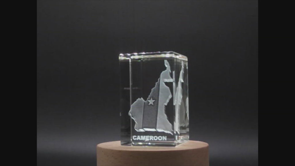 Cameroon 3D Engraved Crystal