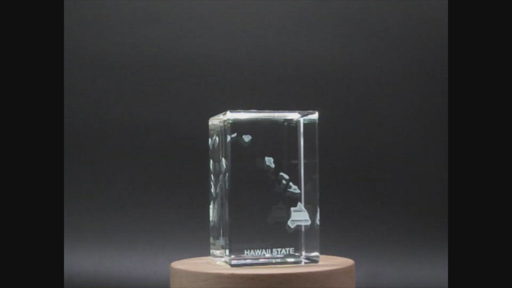 Hawaii 3D Engraved Crystal 
