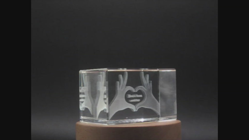 Black Lives Matter Human Rights 3D Engraved Crystal 