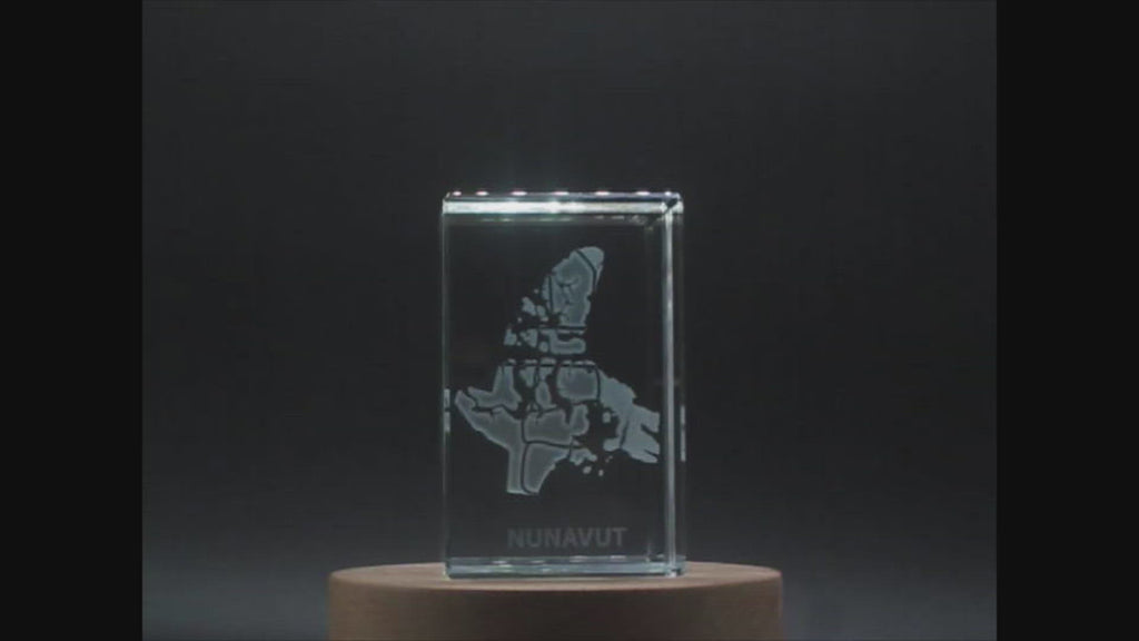 Nunavut 3D Engraved Crystal