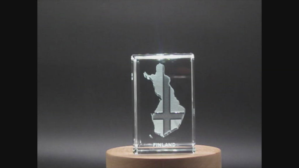 Finland 3D Engraved Crystal 