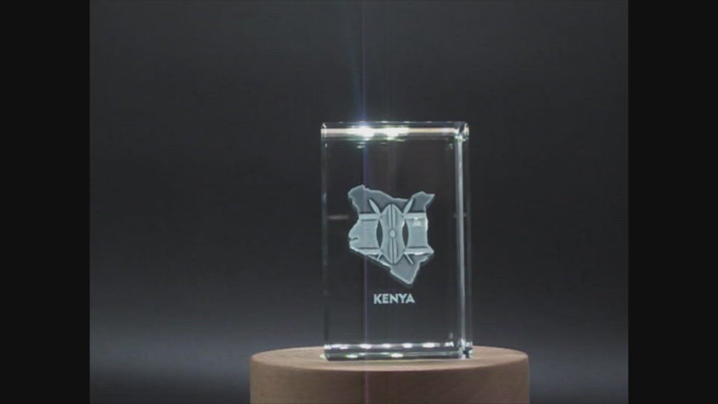 Kenya 3D Engraved Crystal 