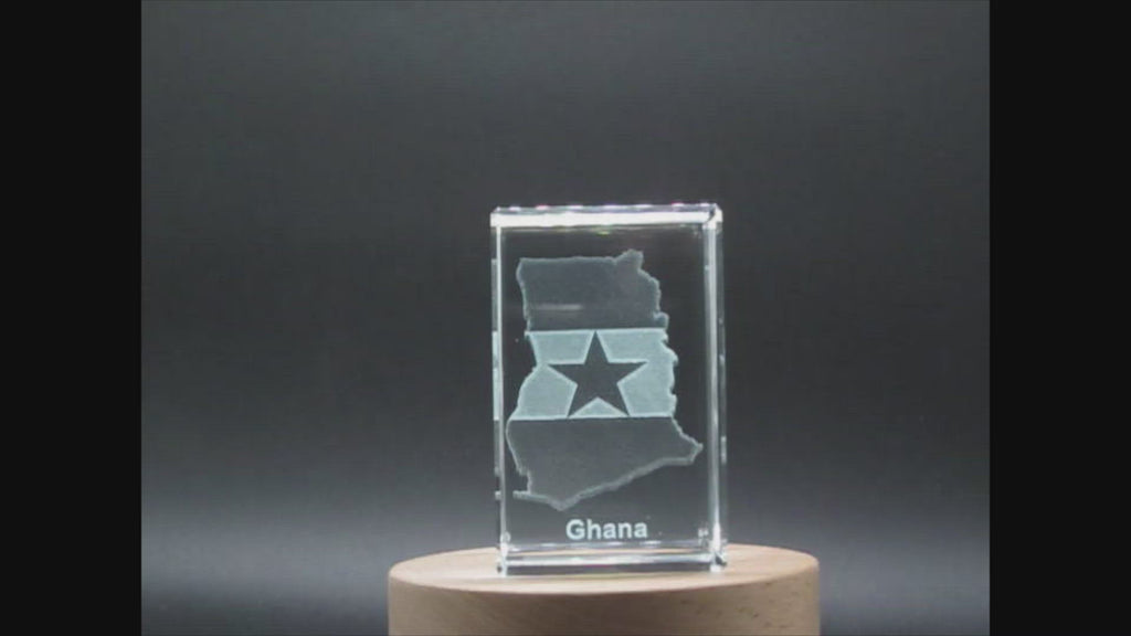 Ghana 3D Engraved Crystal 