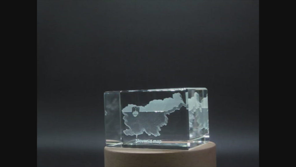 Slovenia 3D Engraved Crystal