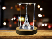 Eiffel Tower 3D Engraved Crystal 