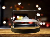 The Lotus Temple 3D Engraved Crystal Keepsake Souvenir A&B Crystal Collection