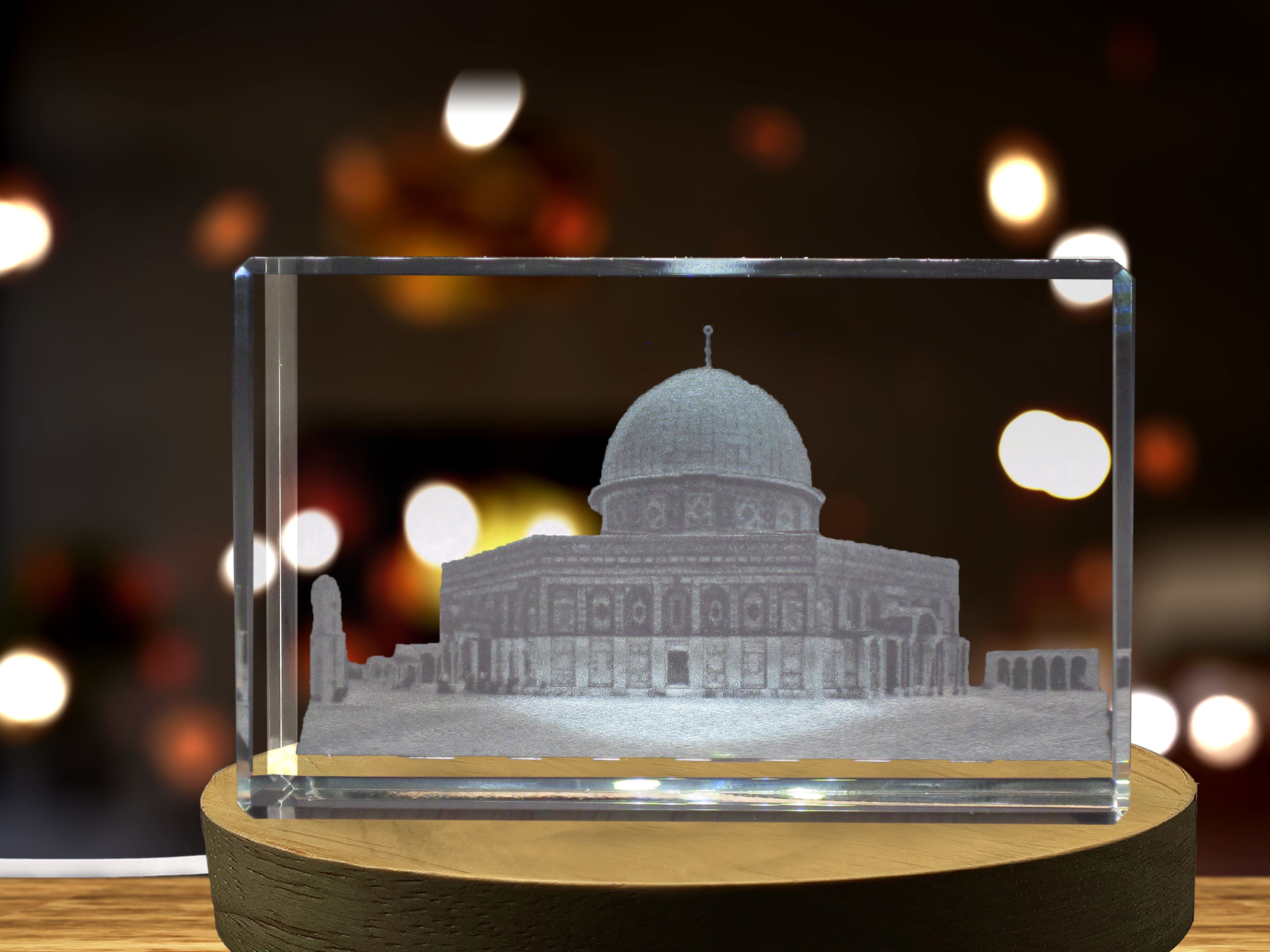 Dome of the Rock 3D Engraved Crystal Keepsake Souvenir A&B Crystal Collection