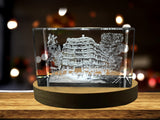 Casa Milà 3D Engraved Crystal Keepsake - Barcelona UNESCO Souvenir A&B Crystal Collection