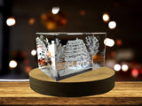 Casa Milà 3D Engraved Crystal Keepsake - Barcelona UNESCO Souvenir A&B Crystal Collection