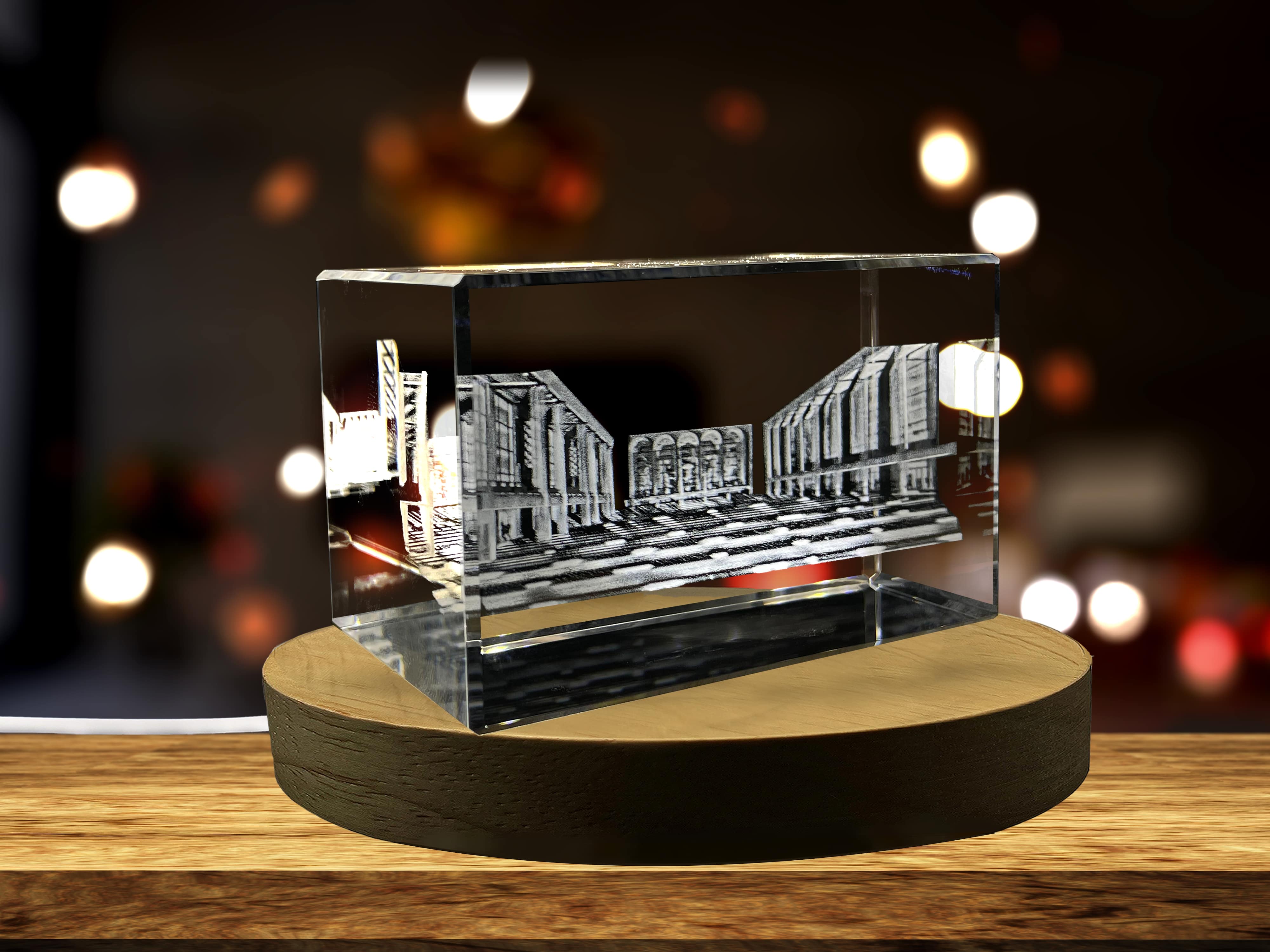 Lincoln Center 3D Engraved Crystal Keepsake Souvenir A&B Crystal Collection