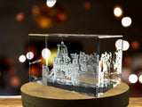 Bran Castle 3D Engraved Crystal Keepsake Souvenir A&B Crystal Collection