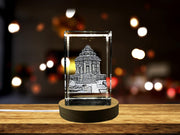 Konark Sun Tower 3D Engraved Crystal 