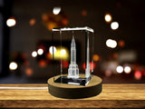 Chrysler Building 3D Engraved Crystal Keepsake Souvenir
