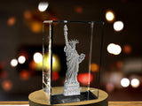 Statue of Liberty 3D Engraved Crystal Souvenir Keepsake A&B Crystal Collection