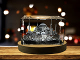 Hagia Sophia 3D Engraved Crystal Decor with LED Base A&B Crystal Collection