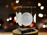 Mercury 3D Engraved Crystal Novelty Decor - Made-to-Order, LED Base Light Included A&B Crystal Collection