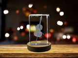 Cello 3D Engraved Crystal | Music 3D Engraved Crystal Keepsake