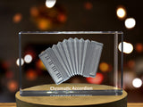 Chromatic Accordion 3D Engraved Crystal | Music Fans 3D Engraved Crystal A&B Crystal Collection