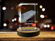 Dulcimer (Hammer) 3D Engraved Crystal | Music 3D Engraved Crystal Keepsake