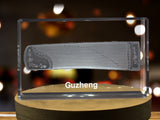 Guzheng 3D Engraved Crystal | Music 3D Engraved Crystal Keepsake A&B Crystal Collection