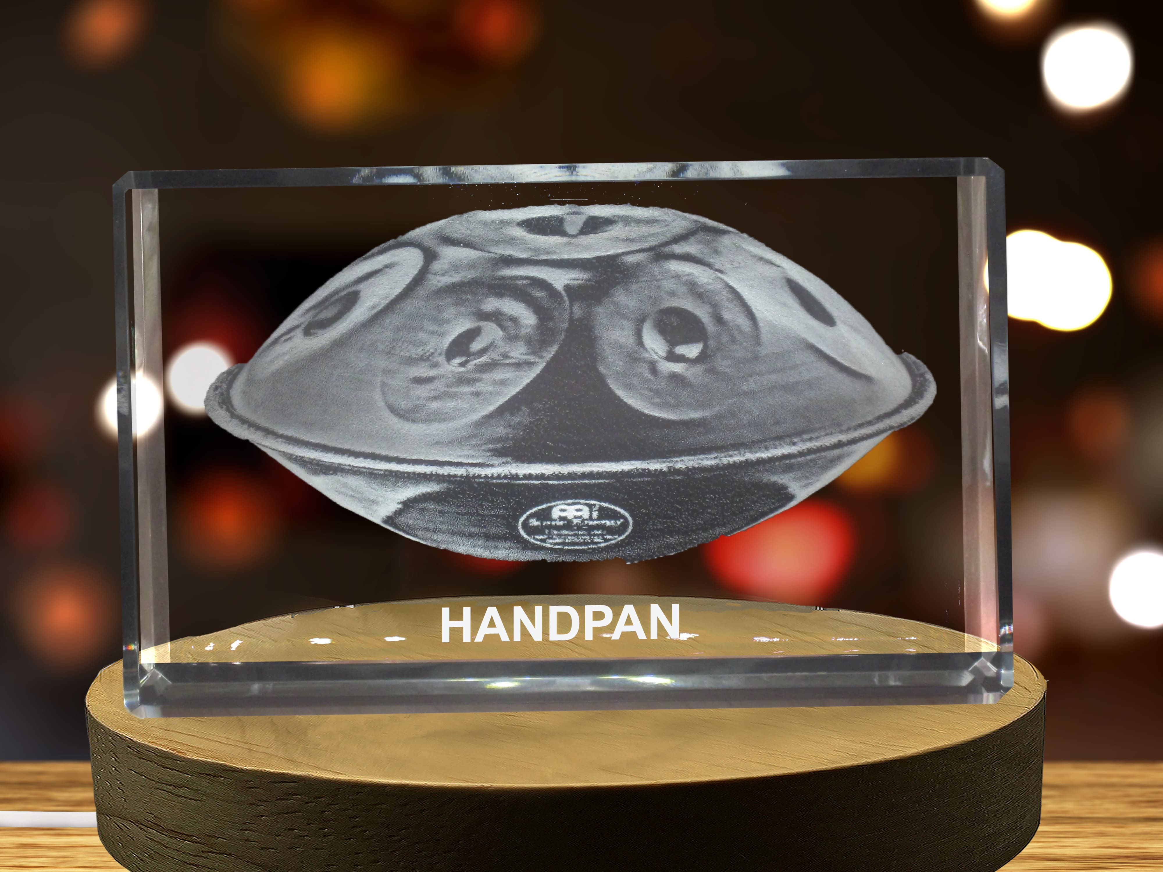 Handpan 3D Engraved Crystal | Music 3D Engraved Crystal Keepsake A&B Crystal Collection