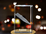 Kazoo 3D Engraved Crystal | Music 3D Engraved Crystal Keepsake A&B Crystal Collection