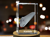 Kantele 3D Engraved Crystal | Music 3D Engraved Crystal Keepsake A&B Crystal Collection