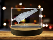 Crystal gravé Koto 3D | Musique 3D Saisie de cristal gravé