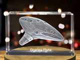 Ocarina 3D Engraved Crystal 3D Engraved Crystal Keepsake/Gift/Decor/Collectible/Souvenir A&B Crystal Collection