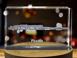 Piccolo 3D Engraved Crystal 3D Engraved Crystal Keepsake/Gift/Decor/Collectible/Souvenir A&B Crystal Collection