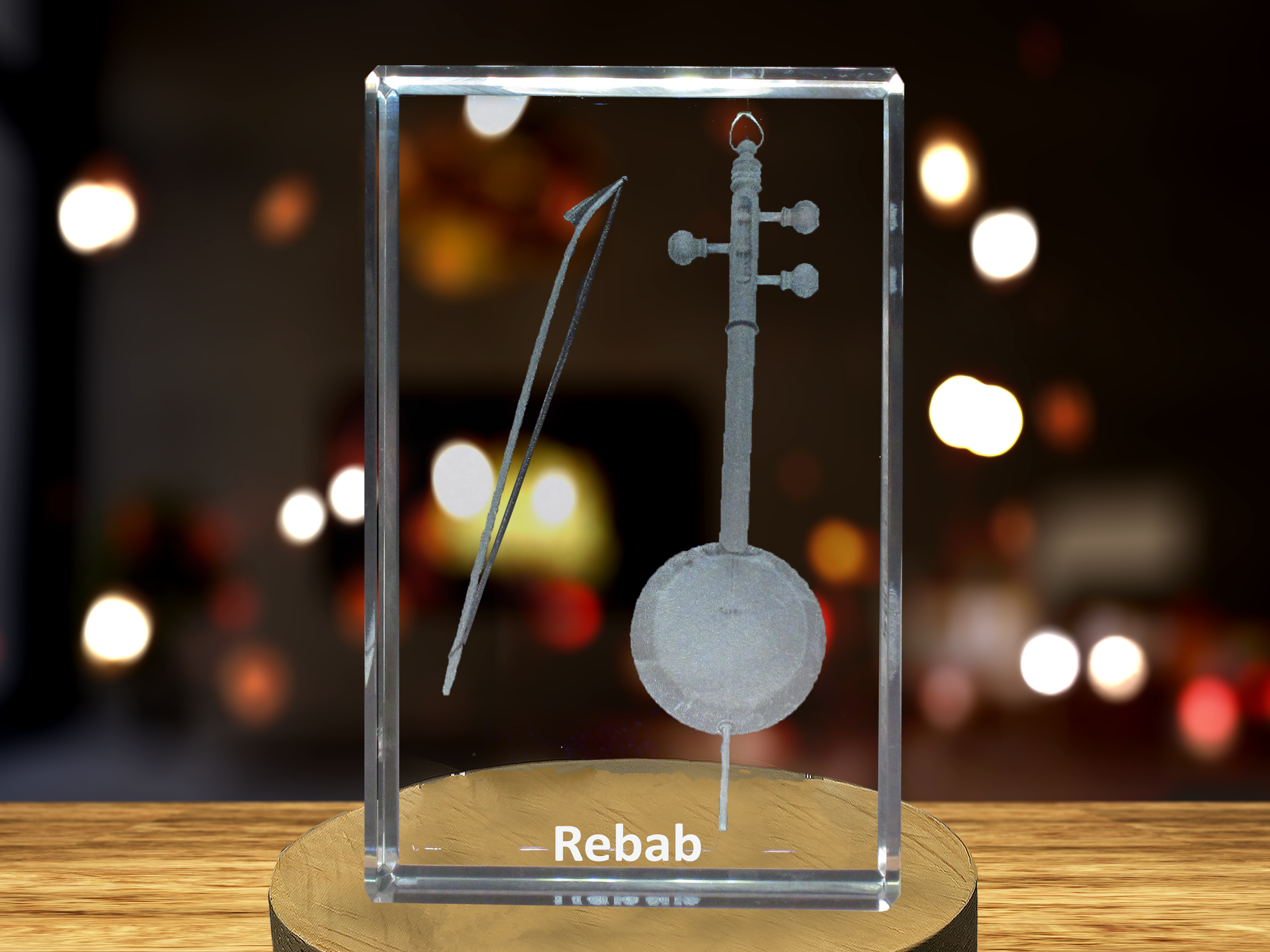 Rebab 3D Engraved Crystal 3D Engraved Crystal Keepsake/Gift/Decor/Collectible/Souvenir A&B Crystal Collection