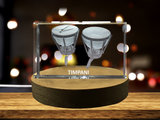 Timpani 3D Engraved Crystal 3D Engraved Crystal Keepsake/Gift/Decor/Collectible/Souvenir