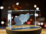 Afghanistan 3D Engraved Crystal | 3D Engraved Crystal Keepsake A&B Crystal Collection