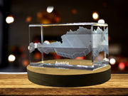 Austria 3D Engraved Crystal 3D Engraved Crystal Keepsake/Gift/Decor/Collectible/Souvenir