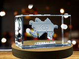 Azerbaijan 3D Engraved Crystal 3D Engraved Crystal Keepsake/Gift/Decor/Collectible/Souvenir A&B Crystal Collection