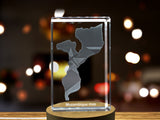Mozambique 3D Engraved Crystal 3D Engraved Crystal Keepsake/Gift/Decor/Collectible/Souvenir A&B Crystal Collection