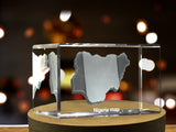 Nigeria 3D Engraved Crystal 3D Engraved Crystal Keepsake/Gift/Decor/Collectible/Souvenir A&B Crystal Collection