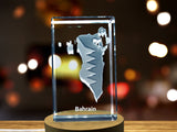 Bahrain 3D Engraved Crystal 3D Engraved Crystal Keepsake/Gift/Decor/Collectible/Souvenir A&B Crystal Collection