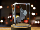Oman 3D Engraved Crystal 3D Engraved Crystal Keepsake/Gift/Decor/Collectible/Souvenir A&B Crystal Collection