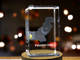 Pakistan 3D Engraved Crystal 3D Engraved Crystal Keepsake/Gift/Decor/Collectible/Souvenir A&B Crystal Collection