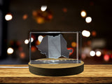 Romania 3D Engraved Crystal 3D Engraved Crystal Keepsake/Gift/Decor/Collectible/Souvenir A&B Crystal Collection