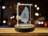 St Lucia 3D Engraved Crystal 3D Engraved Crystal Keepsake/Gift/Decor/Collectible/Souvenir A&B Crystal Collection