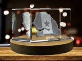 Senegal 3D Engraved Crystal 3D Engraved Crystal Keepsake/Gift/Decor/Collectible/Souvenir A&B Crystal Collection