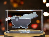 Slovenia 3D Engraved Crystal 3D Engraved Crystal Keepsake/Gift/Decor/Collectible/Souvenir A&B Crystal Collection