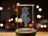 Tunisia 3D Engraved Crystal 3D Engraved Crystal Keepsake/Gift/Decor/Collectible/Souvenir A&B Crystal Collection