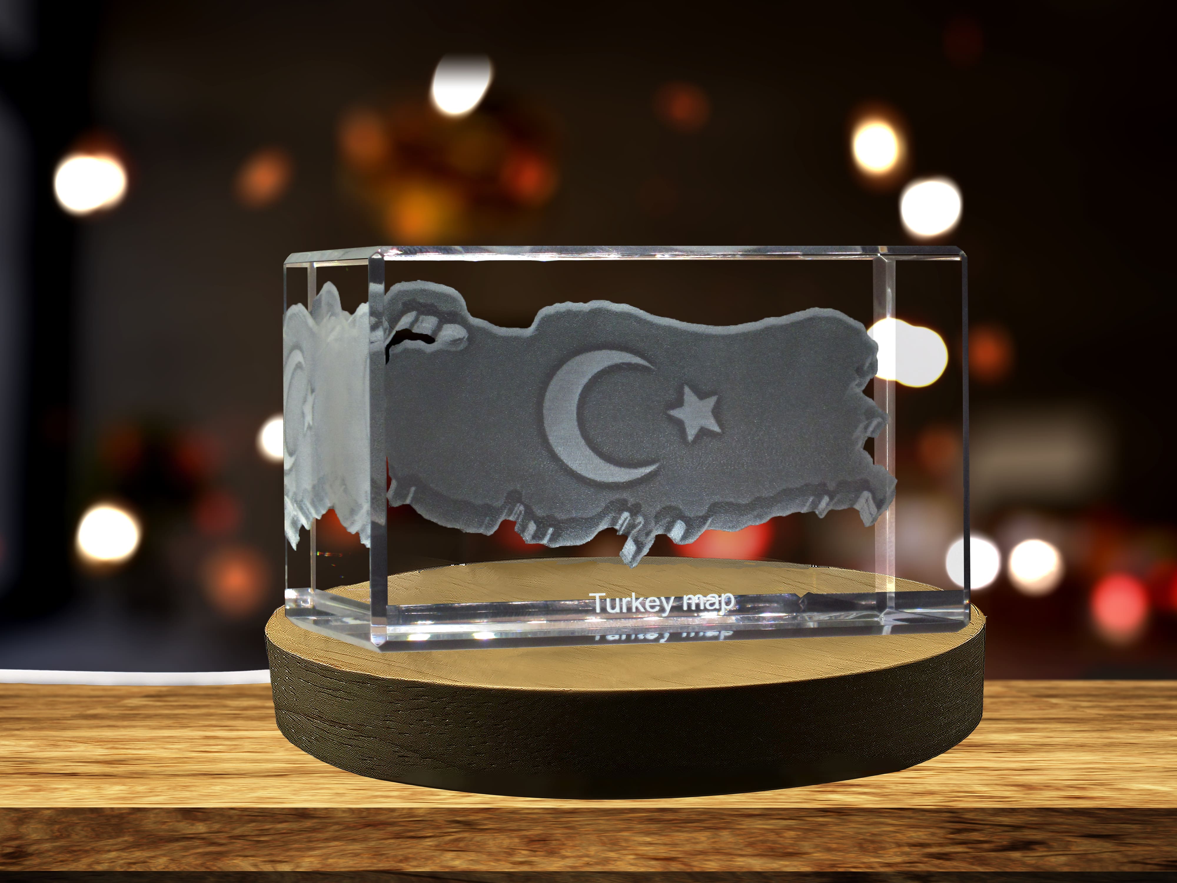 Turkey 3D Engraved Crystal 3D Engraved Crystal Keepsake/Gift/Decor/Collectible/Souvenir A&B Crystal Collection