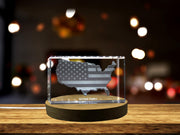 United States 3D Engraved Crystal 