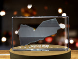 Yemen 3D Engraved Crystal Keepsake - Symbol of Beauty & Culture A&B Crystal Collection