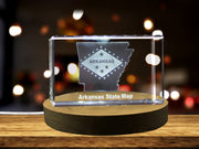 Arkansas 3D Engraved Crystal | 3D Engraved Crystal Keepsake