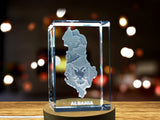 Albania 3D Engraved Crystal 3D Engraved Crystal Keepsake/Gift/Decor/Collectible/Souvenir A&B Crystal Collection